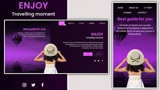 Design a Travelling Landing Page Website using HTML & CSS | Ashutosh Python