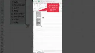 Sort by Months  - Excel #Shorts