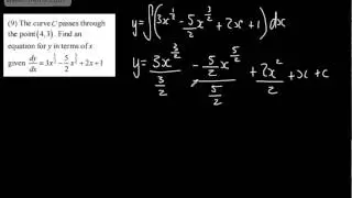 Core 1 - Integration 4 - Exam Style Questions 1 (June 2015 AS and A2 maths exams practice)