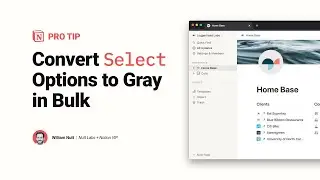 Notion Pro Tip: Convert All Select Options to Gray