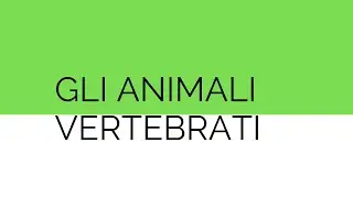 Lezione 01 Scienze: gli animali vertebrati