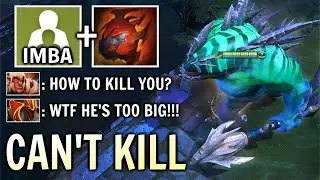 NEW KRILL EATER 7.36 Tidehunter Max AoE Biggest Final Boss Can't Kill vs Troll Late WTF Dota 2