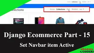 Django Ecommerce Part 15 | How to set navbar item active  in django | Active tab menu bar