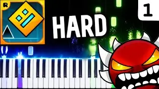 Stereo Madness - Geometry Dash (Level 1) - HARD Piano Tutorial