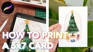 Procreate Tutorial: How to print your artwork // how to make a greeting card in Procreate