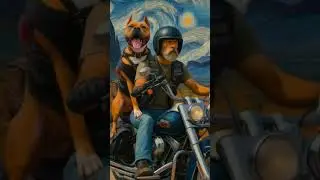 Dog riding a Harley with the owner #shorts #bikes