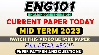 Eng101 Midterm Current Paper 2023 | Eng101 Midterm Paper 2023 | The Merciful Academy