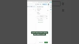How to create color coded dropdown menus. 🤤 #excel  #sheets #tutorial