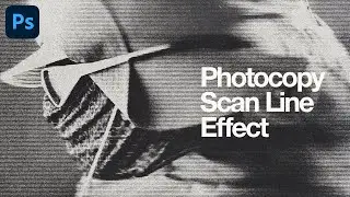 How To Create EASY Photocopy Scan Line Effect in Photoshop 🖨️