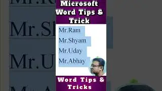 Ms Word Amazing Trick 