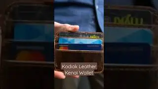 Kodiak Leather Kenai Minimalist Wallet Details (Rugged EDC) #shorts