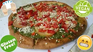 Pesto Pizza with Quinoa Crust - VEGAN