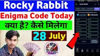 Rocky Rabbit Enigma 28 july  | Rocky Rabbit Combo | Rocky Rabbit Enigma Today | Rocky Rabbit Enigma