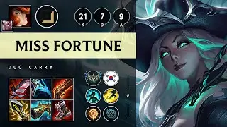 Miss Fortune ADC vs Lucian: Triple Kill, Legendary - KR Challenger Patch 14.16