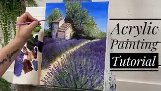 How To Paint A Lavender Landscape In Acrylics