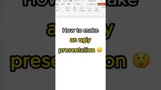 Tutorial: How (not) to make a PowerPoint Presentation look good.🧐 #powerpoint #design #funny
