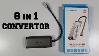 Vention CNDHB Type-C to HDMI USB3.0 RJ45 SD TF PD Converter 8-in-1 Unboxing/review