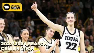 Hawkeye womens basketball 2023-2024 season celebration