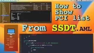 SSDT PCi list path for showing Pci system report about mac - opencore ventura OS