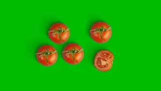 Tomatos green screen animation effects hd stock footage || Chroma key effect