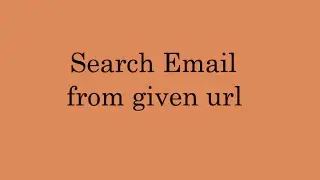 PHP Tutorial : how to search email from given url