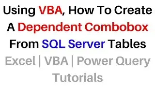 SQL Server Dependent Combobox in VBA Code