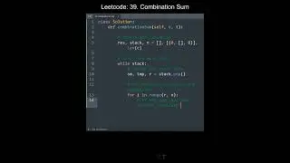 Leetcode 39. Combination Sum in Python | Python Leetcode | Python Coding Tutorial | Python Code ASMR