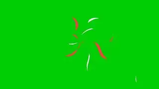 Animated Speed Lines scattering in Green Screen Background 4K