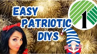 Dollar tree PATRIOTIC DIYs & craft decor to make a splash on the 4th!