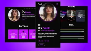 Create Complete Responsive Personal Portfolio-2 Website using HTML & CSS & Javascript | Sanika Coder