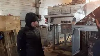 Упаковочная линия для фасовки картофеля в сетку-мешок на рулоне
