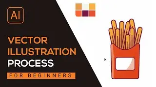 French fries vector illustration for beginners || Adobe illustrator Tutorial 👌