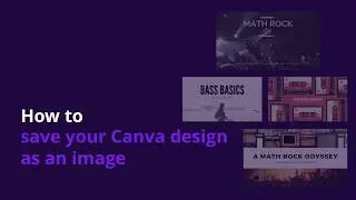 How to save you Canva design as an image