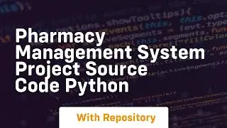 pharmacy management system project source code python