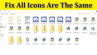 How To Fix All Icons Are Same On Windows 10/8/7 || Fix All Desktop Icons Are Same Windows 10/8/7