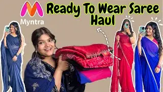 Myntra wedding 2024 Ready To Wear Saree Haul💕|| Saree Haul under Budget missVishakha #myntra