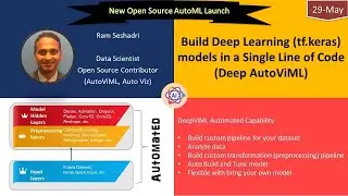 Deep AutoViML - End to End AutoML for Deep Learning