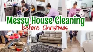 CLEANING FOR THE HOLIDAYS! UNPACKING, LAUNDRY, DEEP CLEANING & MORE | MESSY HOUSE CLEAN WITH ME