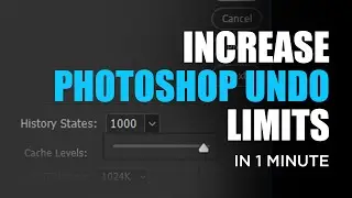 Photoshop Undo More than Once [UPTO 1000 Times] - 1 Min. Photoshop Tutorial