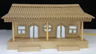 How to make Cardboard House with LED light