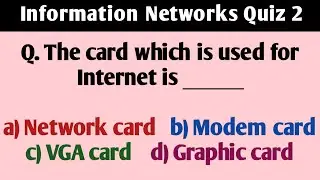 Information Networks Quiz 2 | Computer Science Quiz | Knowledge Enhancer Quizzes