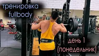 ТРЕНИРОВКА В ПОНЕДЕЛЬНИК \ FULLBODY \ самая лютая в цикле, неделя 2