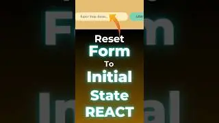 how to reset form data in react js. #reactjs #reactjstutorial #webdevelopment #coding