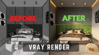 Vray 5 For Sketchup Realistic Interior Rendering Tutorial | sketchup vray tutorial