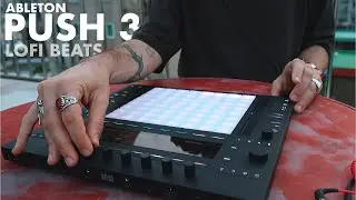 making a lofi chill beat with Ableton Push 3 while the sun sets over Seoul