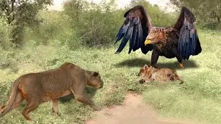 OMG! The Lion Punishes The Eagle For Daring To Attack The Lion Cub - What Will Happen Next?