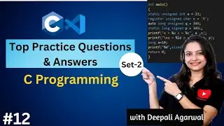 Master C Programming:Top Practice Questions & Solutions | Practice Set-2 | C Programming Tutorial#12