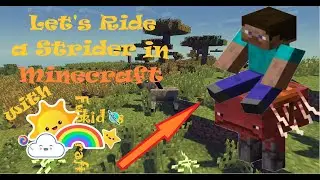 How to Ride a Strider in Minecraft | FunCraft Kidos | Easy Tutorial | Minecraft Hacks