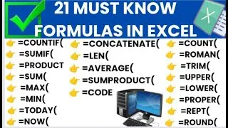 21 Most Important Excel Formulas