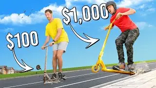 $1,000 vs $100 Scooters! *Budget Challenge*